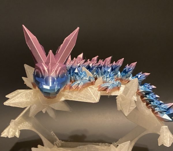 Baby Crystal Dragon Articulated From Forest Fairy Miniatures and 3D Prints