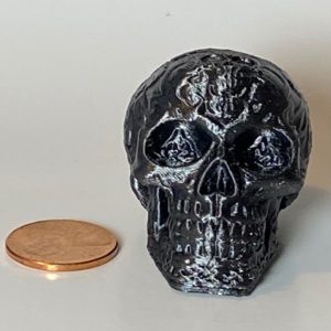 Miniature Black Celtic Skull From Forest Fairy Miniatures and 3D Prints
